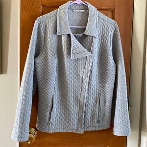 EUC- Isaac Mizrahi Live! Knit motorcycle jacket. Size M.